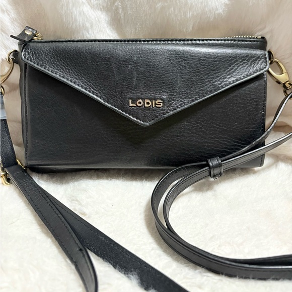 Lodis Handbags - Lodis Black Crossbody Bag with Gold Accents